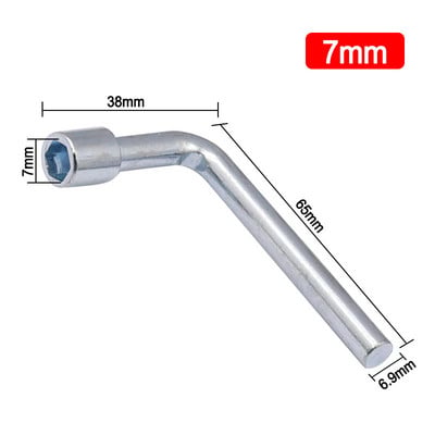 1 buc priză de capăt de țigară de tip L, în formă de 7, priză pentru cheie mică hexagonală externă, instrument de întreținere a automobile, 7/8/10/12/13/14mm
