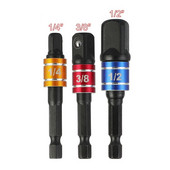 1 buc Adaptor priză de găurit șofer cu impact cu bară de extensie cu tijă hexagonală 1/4 3/8 1/2 dimensiune burghie cu cap pătrat cu tijă hexagonală