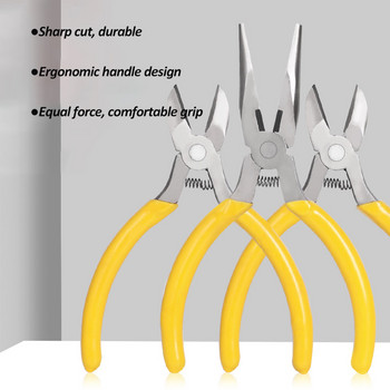 4,5-инчови мини клещи с дълъг нос, диагонална резачка за тел, щипки, ръчни инструменти, направи си сам, уред, поправка на верига, бижута, спомагателна скоба