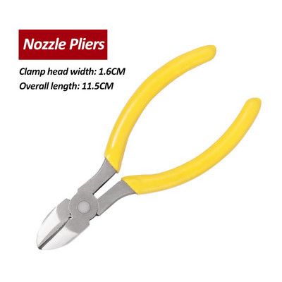 4,5 collu mini knaibles, garais deguns, diagonāls stiepļu griezējs, knaibles, rokas instrumenti, DIY, ierīces, ķēdes remonts, rotaslietas, palīgskava