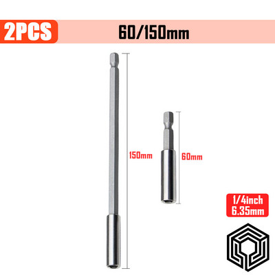 Csavarhúzó készlet Hatszögletű szárú gyorskioldó precíziós mágneses bitek tartó Állítható hosszabbítórúd elektromos fúró tartozékok