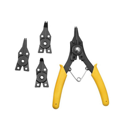 4 az 1-ben pattintógyűrűs fogó Cserélhető többszerszámos rögzítőkapocs körgyűrű kombinációs belső külső gyűrűeltávolító