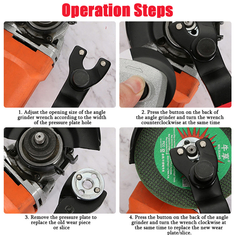 Reguleeritav nurklihvija võtmetihvti mutrivõtme jaoks lõikemasina mutrivõti kodune remonditööriist Elektrilised käsitööriistad tarvikud kõvasulamist