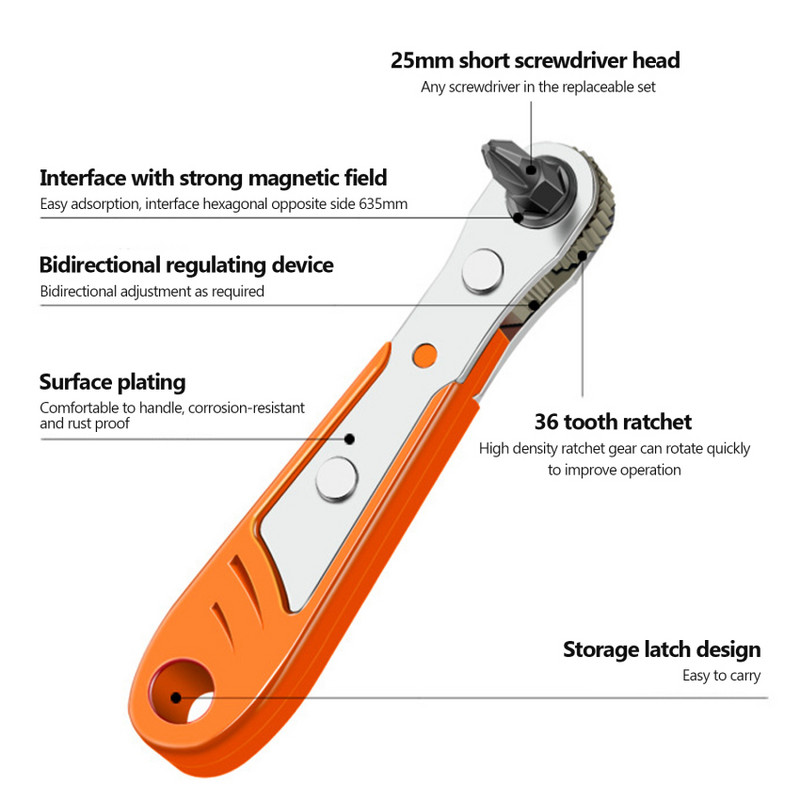 Allen Torx Ratchet Tool Quick Release Socket Screwdriver Allen Key Screwdriver Repair Tool