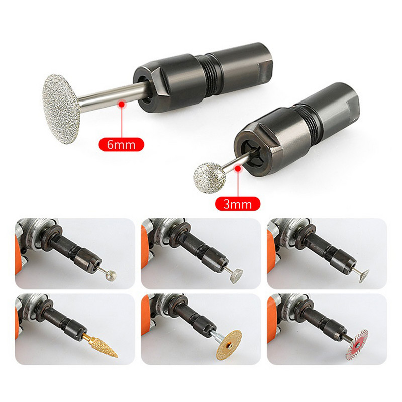 Adaptor modificat polizor unghiular de 3/6mm la mandrina polizorului drept pentru polizor unghiular de tip 100 M10 slefuire, lustruire, taiere