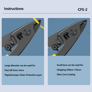 CFS-2 CFS-3 Двупортови трипортови Клещи за оголване на оптични влакна Ръчни инструменти за оголване на кожени проводници за кабели