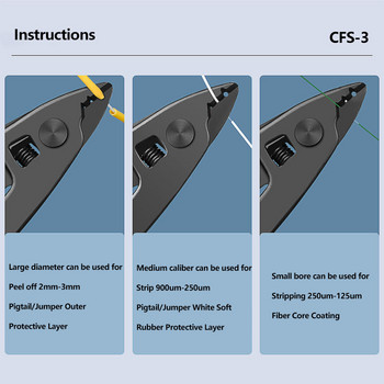 CFS-2 CFS-3 Двупортови трипортови Клещи за оголване на оптични влакна Ръчни инструменти за оголване на кожени проводници за кабели