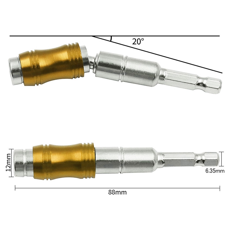 2 DB mágneses forgó fúrófej konzol Mágneses hatszögletű fogantyú adapter több szögű bit hosszabbító rúd adapter