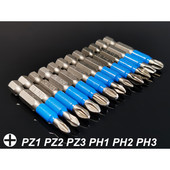 50 mm neslīdoši Philips/šķērsskrūvgrieža urbji Magnētiski 1/4 collas sešstūra kāta S2 elektrisko rokas instrumentu komplekts PZ PH