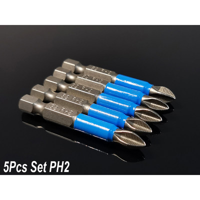 50 mm neslīdoši Philips/šķērsskrūvgrieža urbji Magnētiski 1/4 collas sešstūra kāta S2 elektrisko rokas instrumentu komplekts PZ PH