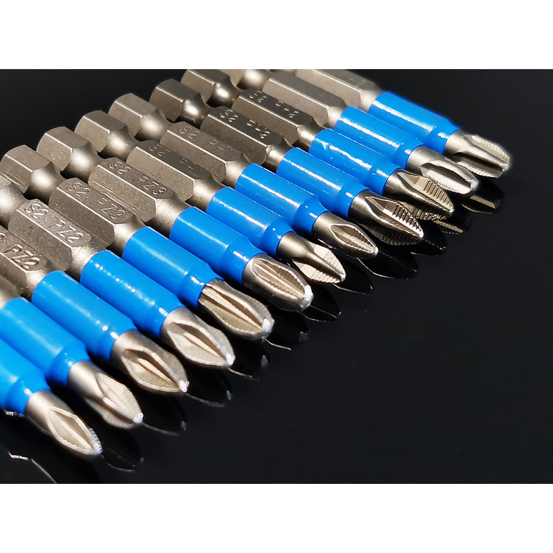 50 mm neslīdoši Philips/šķērsskrūvgrieža urbji Magnētiski 1/4 collas sešstūra kāta S2 elektrisko rokas instrumentu komplekts PZ PH