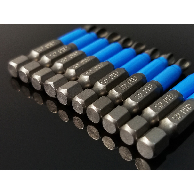 50 mm neslīdoši Philips/šķērsskrūvgrieža urbji Magnētiski 1/4 collas sešstūra kāta S2 elektrisko rokas instrumentu komplekts PZ PH