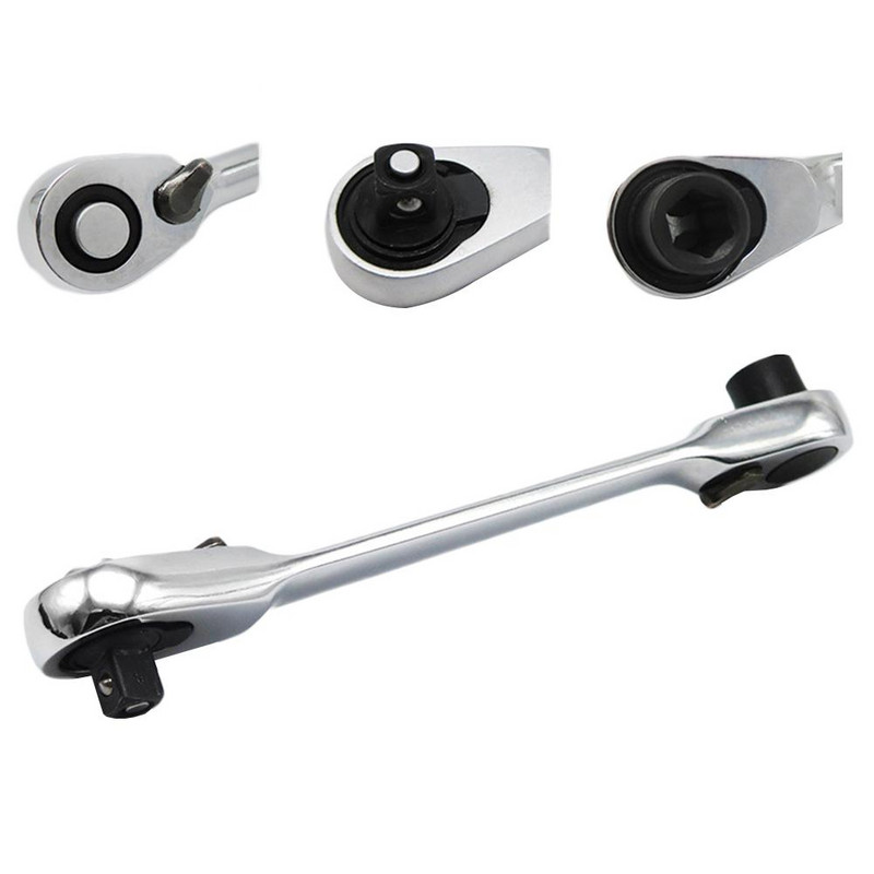 1 τεμ. 1/4" Mini Ratchet Wrench Head Head Handle Small Fly Socket Wrench Double-Ended Orque κλειδί Εργαλεία