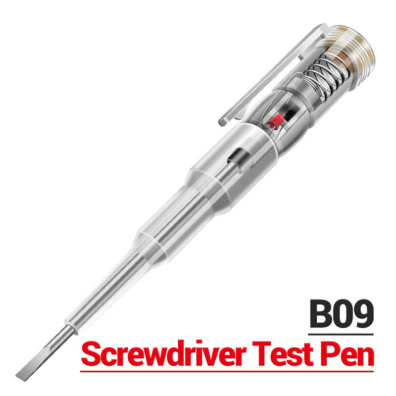 B09 Șurubelniță electrică Voltimetro Amperimetro Tester Sondă electrică cu indicator luminos Test pen Senzor Instrument electric