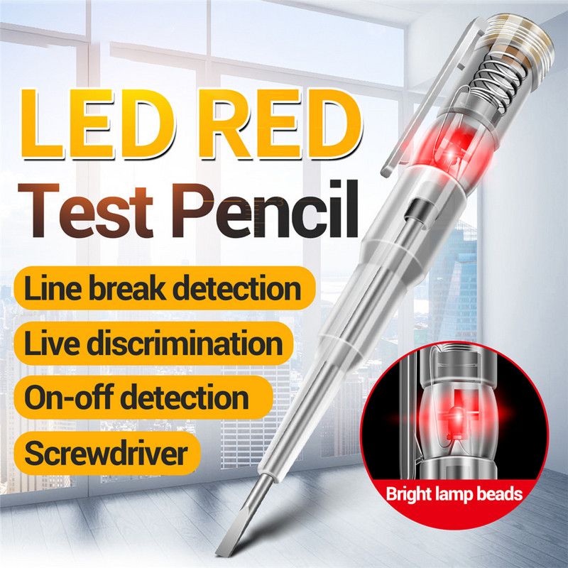 B09 Șurubelniță electrică Voltimetro Amperimetro Tester Sondă electrică cu indicator luminos Test pen Senzor Instrument electric