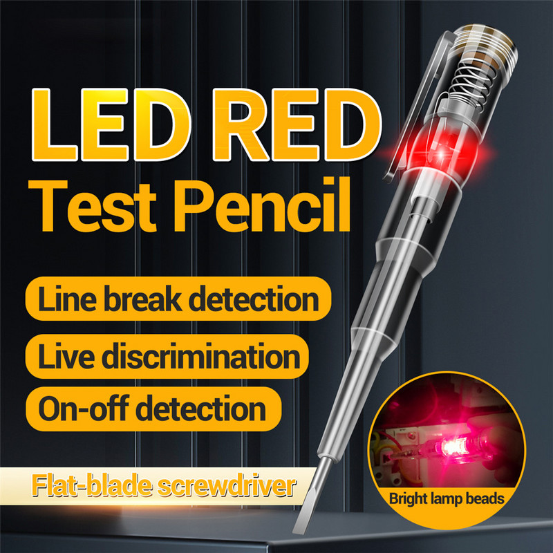 B09 Șurubelniță electrică Voltimetro Amperimetro Tester Sondă electrică cu indicator luminos Test pen Senzor Instrument electric