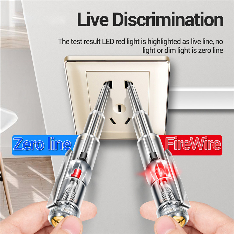 B09 Șurubelniță electrică Voltimetro Amperimetro Tester Sondă electrică cu indicator luminos Test pen Senzor Instrument electric