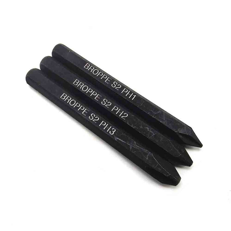 HOEN 3PCS Impact Cross Phillips skrūvgriezis Hex lieljaudas elektriskā magnētiskā skrūvgrieža uzgaļu komplekts 8 mm kāta skrūvgriezis 80 mm