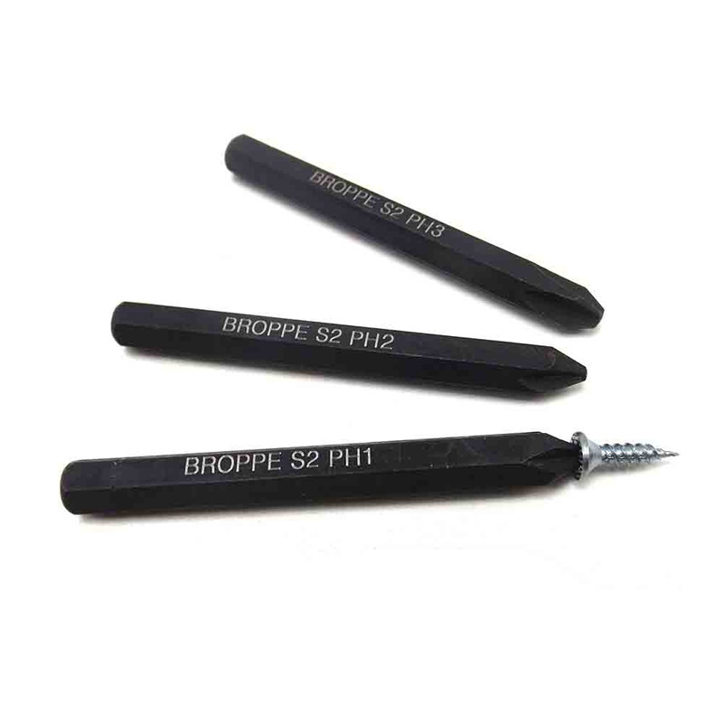 HOEN 3PCS Impact Cross Phillips skrūvgriezis Hex lieljaudas elektriskā magnētiskā skrūvgrieža uzgaļu komplekts 8 mm kāta skrūvgriezis 80 mm