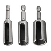 2db 8 mm-es 10 mm-es 12 mm-es 14 mm-es 17 mm-es 19 mm-es anyacsavarozó, 1/4"-os, gyorsan cserélhető hatlapú, hornyolt fúrószárú, 2,5 hüvelykes hosszúságú csavarkulcs