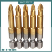 5 tk libisemisvastased elektrilised kruvikeeraja otsikud 1/4 tk; kuuskant varrega titaankattega kruvikeeraja otsikud PH2 magnetkruvikeeraja otsikud