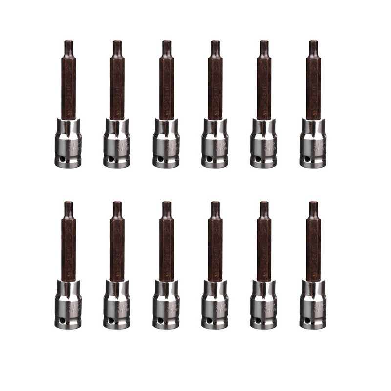 Piedziņas uzgriežņu atslēga Nodilumizturīgs sešstūra sprūdrata skrūvgrieža uzgaļi H8 piedziņas sešstūra uzgaļi ligzdas rokas instruments 99mm H6 0 13kg