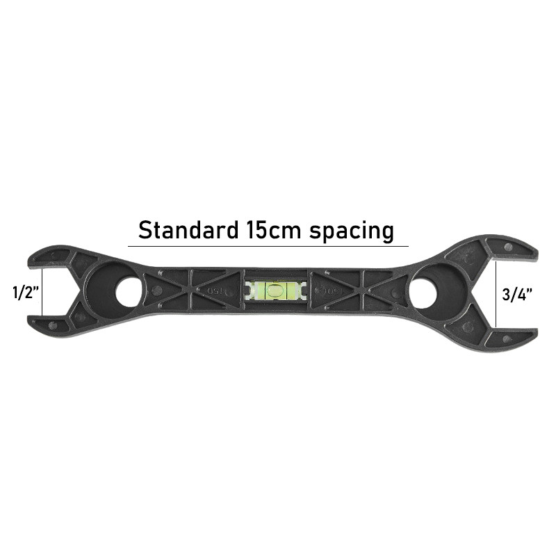 Multifunktsionaalne kahepealine mutrivõti Plastmaterjal Peen töötlus, vesiloodiga Käsitsitööriist Sanitaartehnilised Tööriistad Kraanivõti Repa