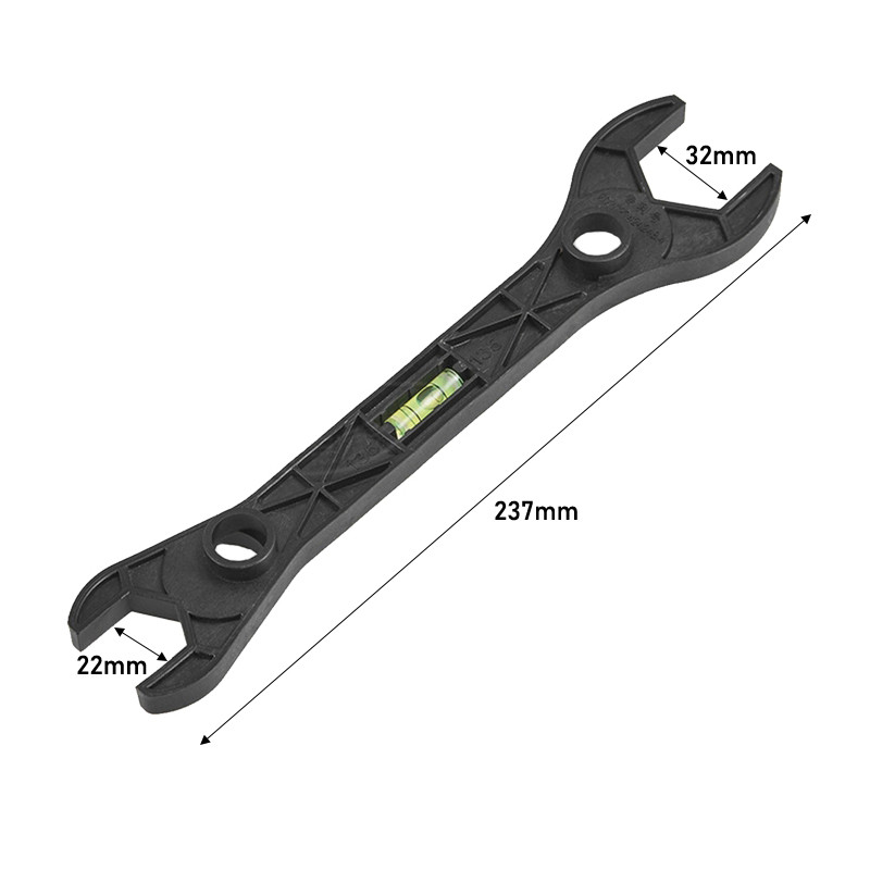 Multifunktsionaalne kahepealine mutrivõti Plastmaterjal Peen töötlus, vesiloodiga Käsitsitööriist Sanitaartehnilised Tööriistad Kraanivõti Repa