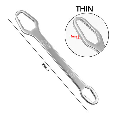 8-22 mm universālā Torx uzgriežņu atslēga Pašpievelkošas regulējamas brilles Uzgriežņu atslēgas dēlis Divgalvu Torx uzgriežņu atslēga Rokas instrumenti Abi gali 270 mm