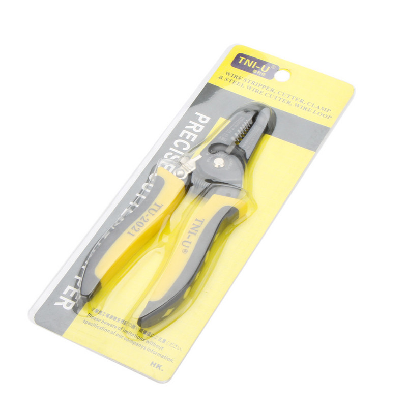 TU-2021 Precise Wire Stripper/Cutter Tool Clamp & Steel Wire Cable Cutter Plier Tool Stripping 22-10AWG Wire Stripper