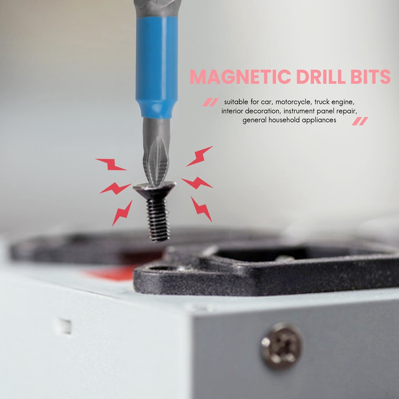 Set magnetskih protukliznih bitova za odvijače od 24 komada PH1 PH2 PH3 PZ1 PZ2 PZ3 Set bitova za udarne izvijače 1/4 inča šesterokutna drška