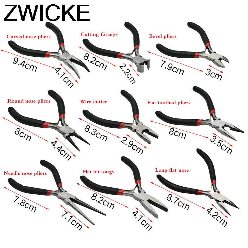 Mini clesti DIY Set Instrumente de fabricare a bijuterii Cleste de taiere diagonala/capete Indoit/lung/rotund/plat/Cleste cu nas Instrument de bijuterii