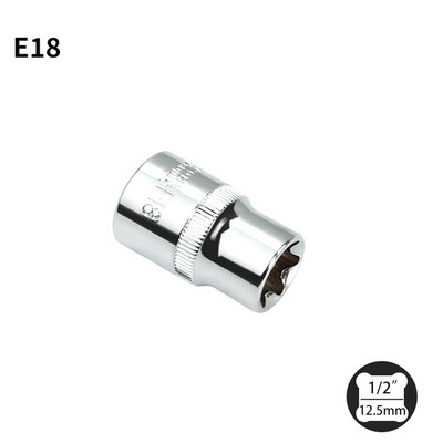 E-tüüpi pistikupesad 1/2" tööriista emane Torx-pesa põrk-otsmutrivõtmepea käsitööriistadele E10 / E12 / E14/ E16/ E18/ E20 / E22/ E24
