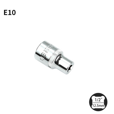 E-tüüpi pistikupesad 1/2" tööriista emane Torx-pesa põrk-otsmutrivõtmepea käsitööriistadele E10 / E12 / E14/ E16/ E18/ E20 / E22/ E24