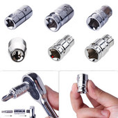 1/4 3/8 1/2 Adaptor priză pentru antrenare cu clichet Adaptor universal pentru cheie priză Suport hexagonal pentru biți Convertor Unelte de mână