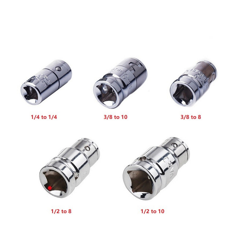 1/4 3/8 1/2 Adaptor priză pentru antrenare cu clichet Adaptor universal pentru cheie priză Suport hexagonal pentru biți Convertor Unelte de mână