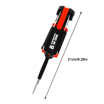 8 σε 1 Πολλαπλό φορητό κατσαβίδι με 6 LED Torch Tools Light Up Σετ εργαλείων οικιακής ξυλουργικής χειρός