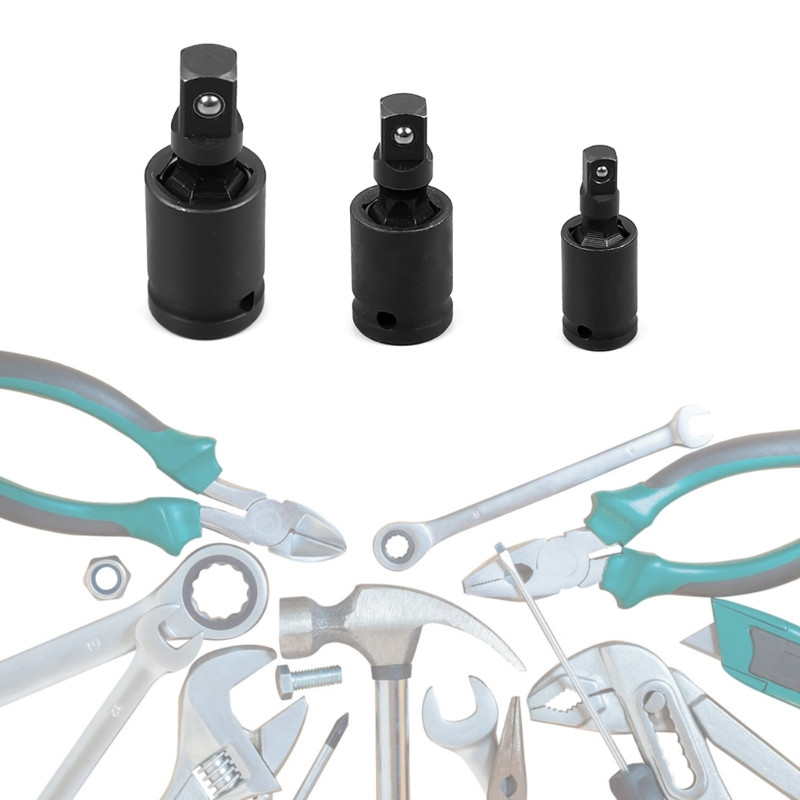 Többcsuklós csavarkulcs-dugós adapter speciális 1/4 3/8 1/2 hüvelyes univerzális csukló