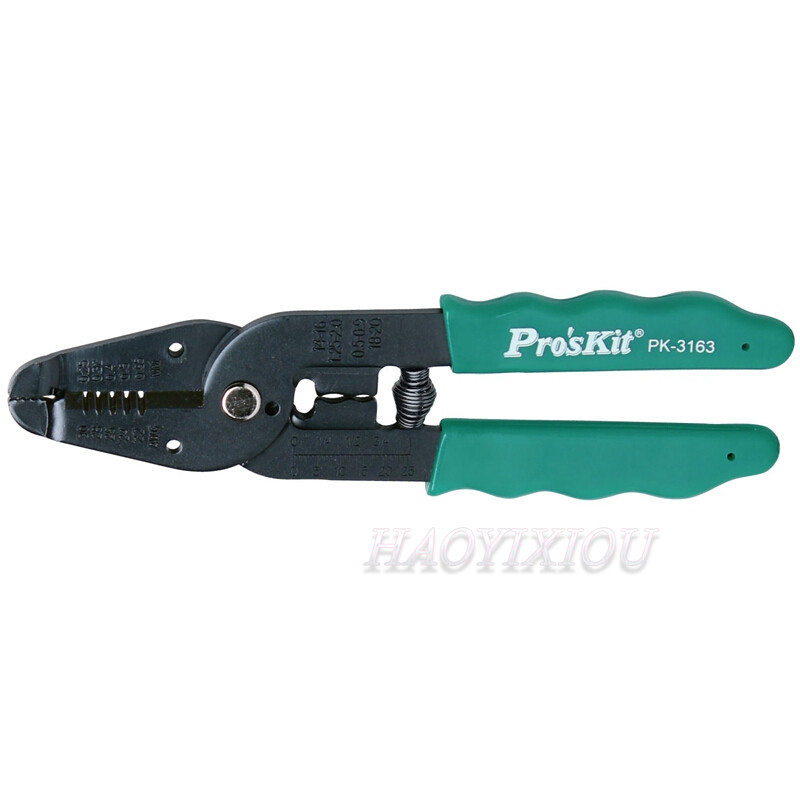 Pro'skit 8PK-3163 7in1 daugiafunkcinės gniuždymo nuėmimo replės Vielos kabelių pjaustyklės nuėmimo gnybtuvas, skirtas AWG 30, 28, 26, 24, 22
