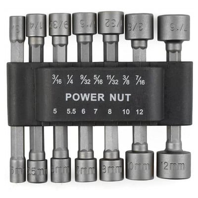 9/14db 5mm-13mm hatlapú hüvelyes hüvely fúvókák anyacsavarozó készlet fúrószár adapter szerszámok és tartozékok