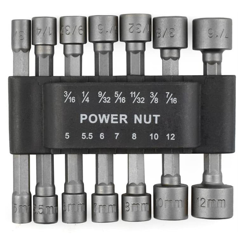 9/14db 5mm-13mm hatlapú hüvelyes hüvely fúvókák anyacsavarozó készlet fúrószár adapter szerszámok és tartozékok