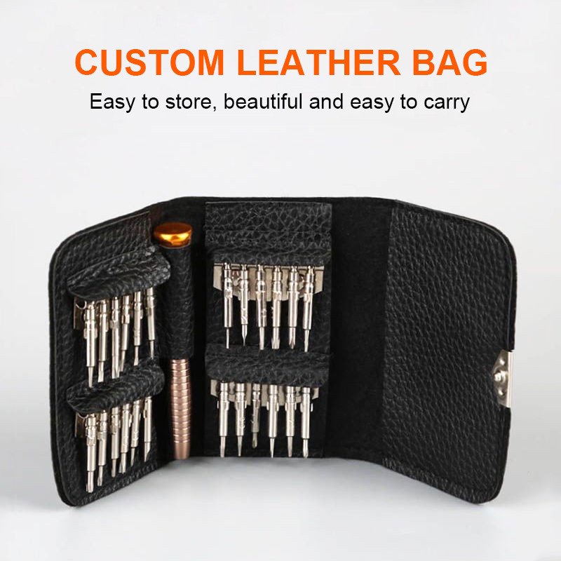 Precíziós csavarhúzó készlet Mini csavarhúzó bitkészlet mobiltelefonokhoz Szerelje szét órajavító eszközöket Torx csavar 25/32 az 1-ben