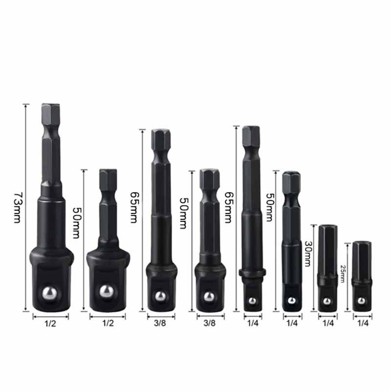 3/8 buc. adaptor manșon din oțel crom vanadiu cheie tubulară instrument de conversie tijă de foraj extinsă set de găurit hexagonal instrument electric