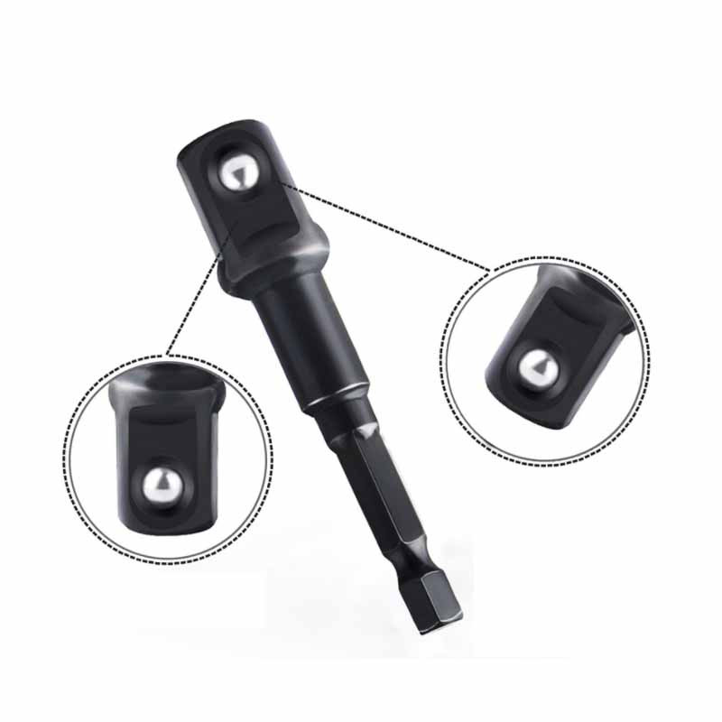 3/8 buc. adaptor manșon din oțel crom vanadiu cheie tubulară instrument de conversie tijă de foraj extinsă set de găurit hexagonal instrument electric