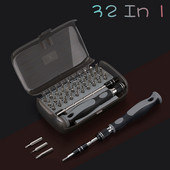 32-ühes multifunktsionaalne täppiskruvikeeraja komplekt Ventilaatori telefonikell Sülearvuti prillide remonditööriistade komplekt Magnetiline kruvikeeraja pea