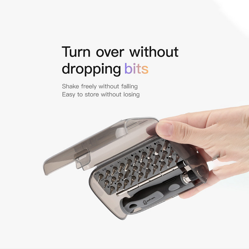32-ühes multifunktsionaalne täppiskruvikeeraja komplekt Ventilaatori telefonikell Sülearvuti prillide remonditööriistade komplekt Magnetiline kruvikeeraja pea