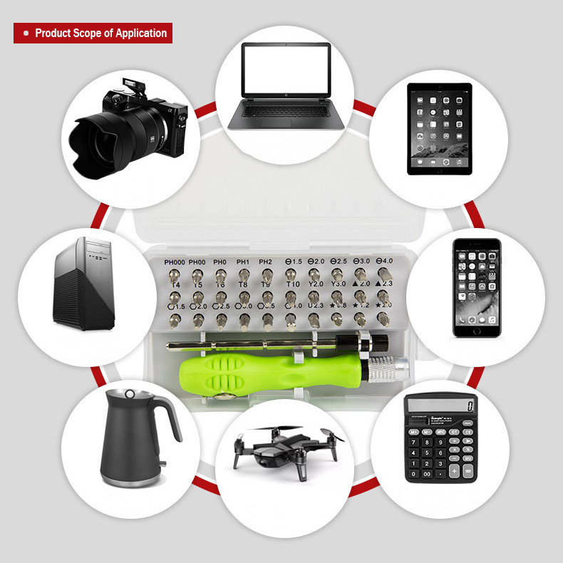 32 un 1 daudzfunkcionāls kastē montējams skrūvgriezis CHROME VANADIUM, kas ir būtisks mājas uzturēšanai Digitālo izstrādājumu apkope