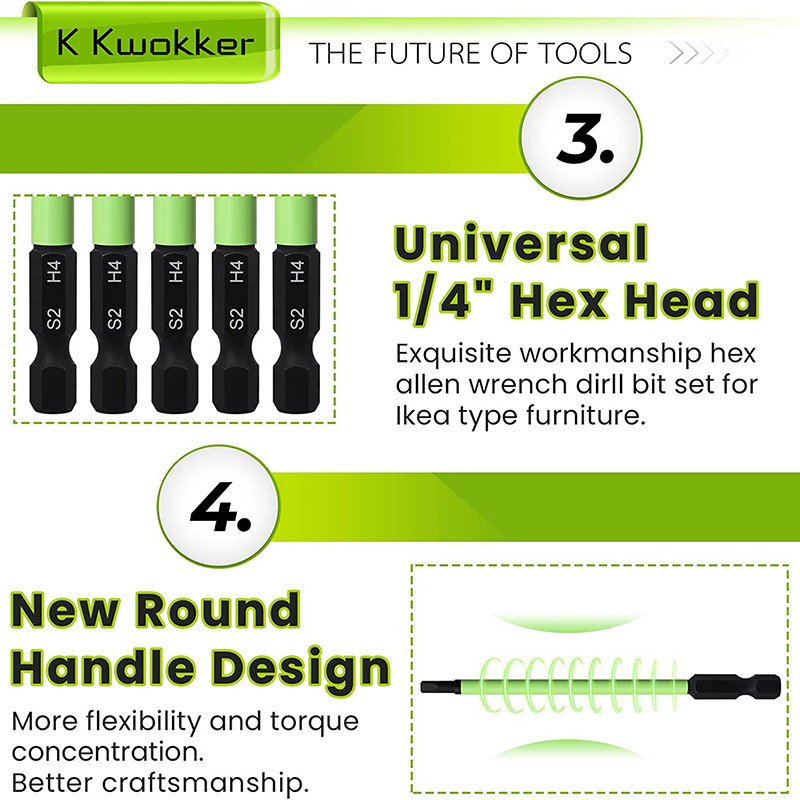 7 gab. 100 mm sešstūra uzgriežņu atslēgas urbja uzgaļu komplekts Metric sešstūra uzgaļu komplekts 1/4 collas kāta magnētiskais sešstūra atslēgas sešstūra skrūvgrieža uzgaļi