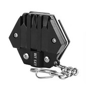 Kültéri EDC csavarhúzó Walkman Tool Multifunkcionális érme alakú összecsukható zsebvágó rozsdamentes acél kulcstartó csavarhúzó