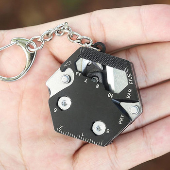 Външен EDC отвертка Walkman инструмент Многофункционален сгъваем джобен нож във формата на монета Ключодържател от неръждаема стомана Отвертка